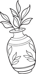 Traditional Vase Tattoo Stencil T-shirt Print Vector