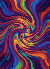 Fototapeta premium Swirl abstract colorful background design graphic bright rainbow texture illustration