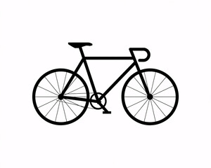 Sleek minimalist bicycle illustration for modern designs and active lifestyle projects, perfect for cycling campaigns and eco-friendly initiatives