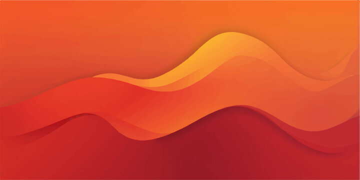 Abstract red vector background illustration featuring a vibrant curve line pattern and orange waves, perfect for a web banner or stylish card design