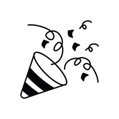 Confetti icon clean and modern vector illustration