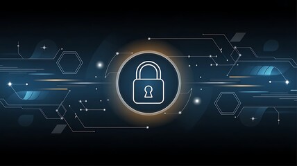 Security cyber digital concept Abstract technology background protect system innovation. Data privacy and internet security