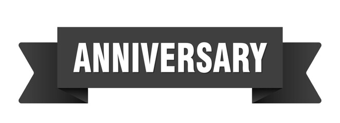 anniversary ribbon isolated on transparent background. anniversary ribbon