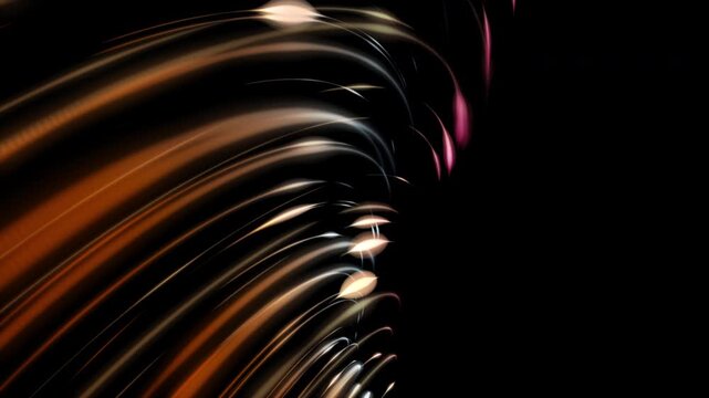 Energy rings, vortex of neon Light. Spiraling rings of light against a deep black background.  Looping 4k resolution, alpha channel, ProRes 44444 