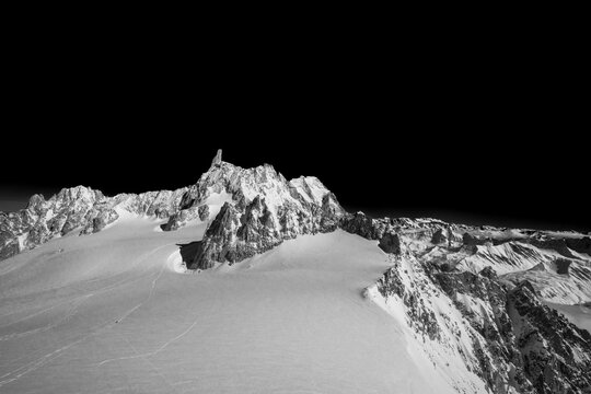 le cime d'europa in bianco e nero