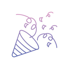 Obraz premium Confetti icon clean and modern vector illustration