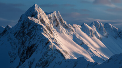 Majestic snow-covered peaks rise in the stunning mountains nature landscape serene environment captivating viewpoint
