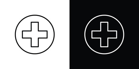 Add icon. Outline symbol for Website UI