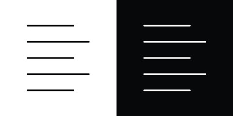 Align left icon. Outline symbol for Website UI