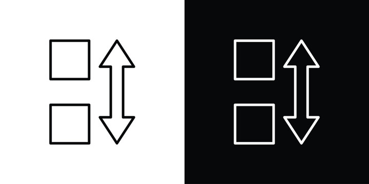 Apps sort icon. Outline symbol for Website UI