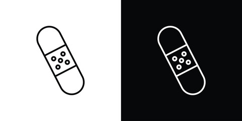 Band aid icon. Outline symbol for Website UI