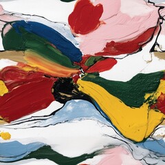 Seamless pattern of abstract paint with bright colors and bold strokes creating vibrant artistic pattern in dynamic modern design
