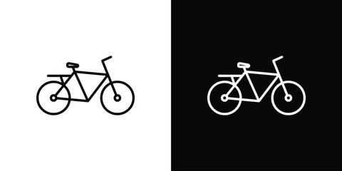Fototapeta premium Biking mountain icon. Outline symbol for Website UI