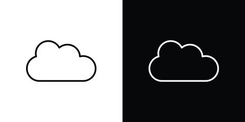 Cloud icon. Outline symbol for Website UI