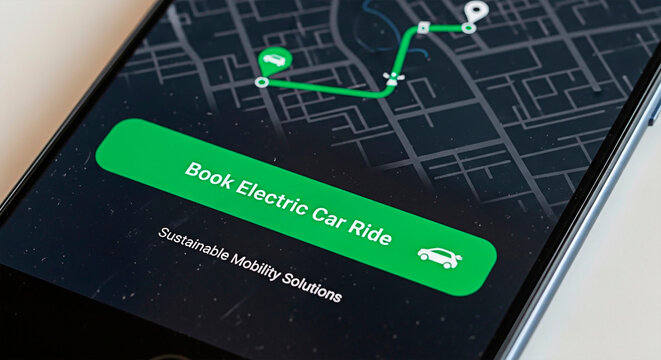 An Electric Car Ride Booking App for the concept of Sustainable Mobility Solutions.