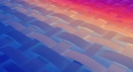 Abstract Woven Structure with Gradient Color Scheme Backdrop