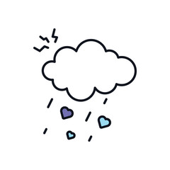 Love Rain vector icon