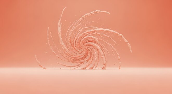 Abstract whirlpool illustration in peach color tone background - Powered by Adobe