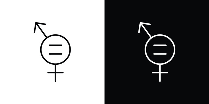 Equality icon. Outline symbol for Website UI