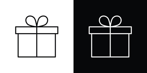Gift icon. Outline symbol for Website UI