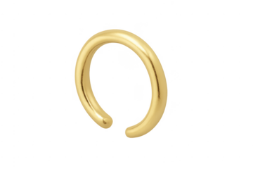 Golden open hoop earring for body piercing jewelry