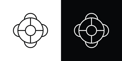 Obraz premium Life buoy icon. Outline symbol for Website UI