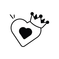 King Love vector icon