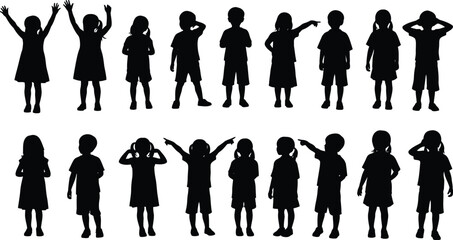 Business team silhouette vector art of professional people in suit for corporate leadership concept