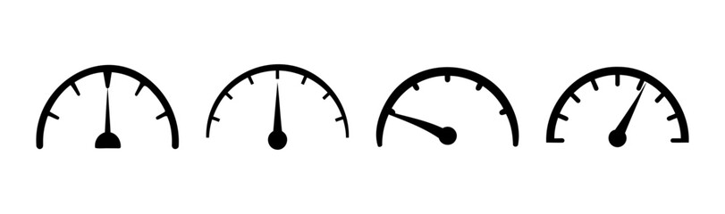 Speedometer and gauge icons depicting various performance levels