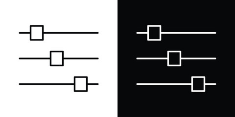 Settings sliders icon. Outline symbol for Website UI