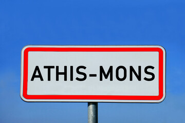 Obraz premium Ortsschild Athis-Mons