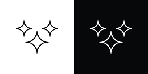 Sparkles icon. Outline symbol for Website UI