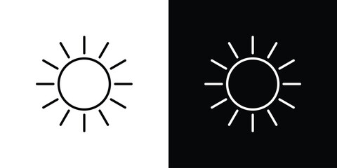 Sun icon. Outline symbol for Website UI