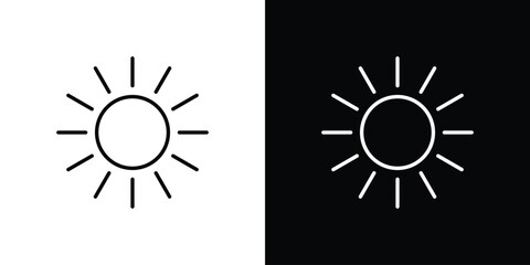 Fototapeta premium Sun icon. Outline symbol for Website UI