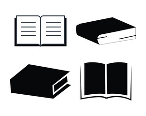 Vector educational black book icon set