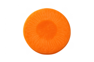 Fresh raw orange carrot slice transparent background