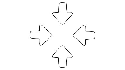 black arrow icon on white background. flat style. arrow icon, curved arrow sign. Vector Directional Arrow Illustration, Modern Graphic Pointer Icon, UI/UX Design Element, Simple Navigation Symbol