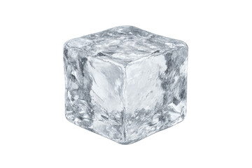 Obraz premium Ice cube cooling drink ingredient on transparent background