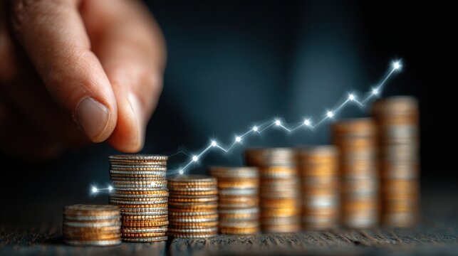 Businessman analyzing profit growth for 2026, market concept in finance for the business plan from 2025 to 2026