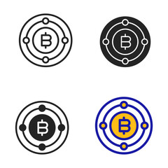 Icon Target of Cryptocurrency. Icon collection with various style icon.