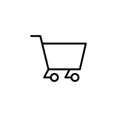 This minimalist shopping cart silhouette icon represents commerce, This icon is perfect for use in websites, mobile apps, user interfaces, promotional materials, dashboards, and any digital platform