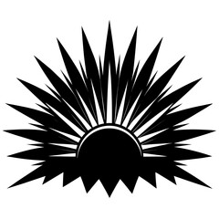 Abstract Radiant Vector Illustration – Clean Silhouette Artwork