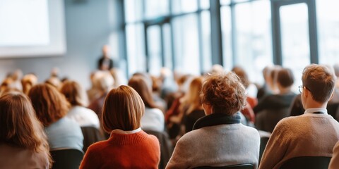 Professional civic engagement townhall. Community audience attending modern public discussion for progressive participation and corporate marketing content
