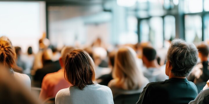 Community civic engagement forum. Modern townhall audience attending public discussion for professional marketing and corporate communication use