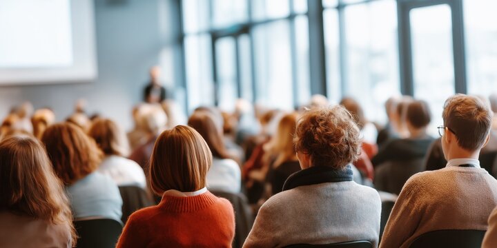 Professional civic engagement townhall. Community audience attending modern public discussion for progressive participation and corporate marketing content