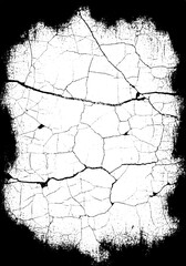 Obraz premium Grungy Cracked Wall Texture Background - Vintage Monochrome Concrete Surface