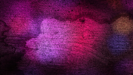 Dark background fine grain rough texture, dynamic bright magenta purple pink color gradient, neon light haze digital effect decoration