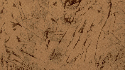 Light brown canvas texture background, random black rough strokes abstract pattern, dark speckles grunge digital decoration
