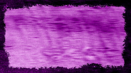 Abstract purple texture background with a horizontal line effect, rough black grunge frame around the edges, digital decoration and visual element