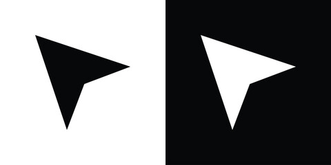 Cursor icons in black and white shilhouette style for App Ui